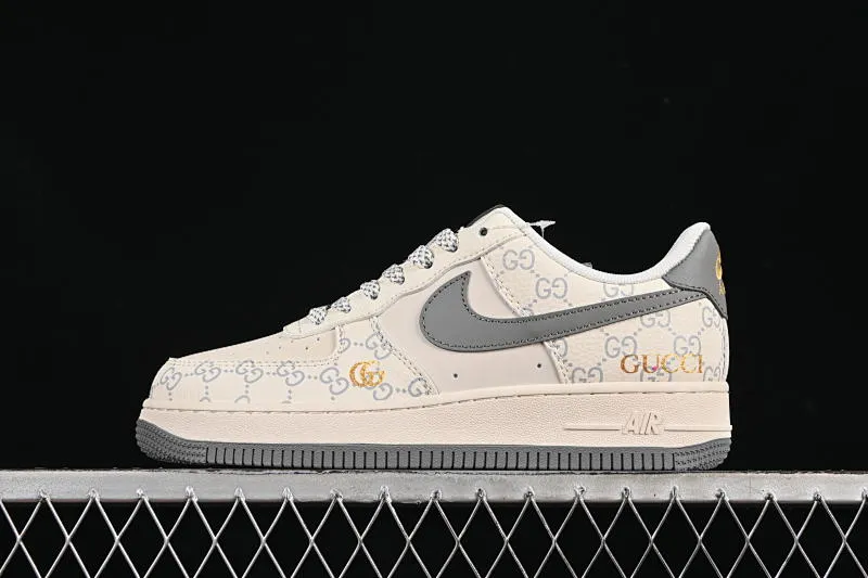 All categories Nk Air Force 1 Air Force series Nk Air Force 1 Low Air Force low-top Nike Air Force 1'07 Low Gucci joint pattern gray hook Air Force 1 low-top casual sneakers ZH2598-322